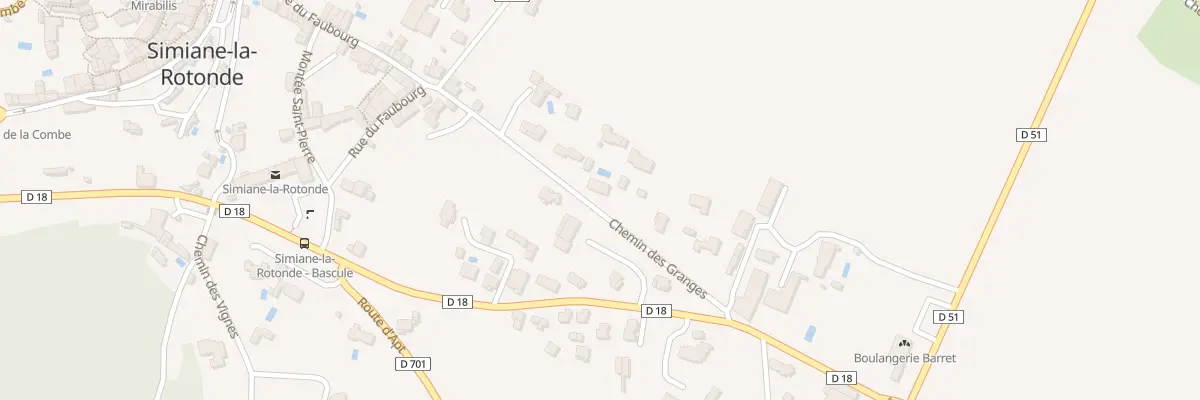 Plan du 7256 Les Granges à Simiane-la-Rotonde
