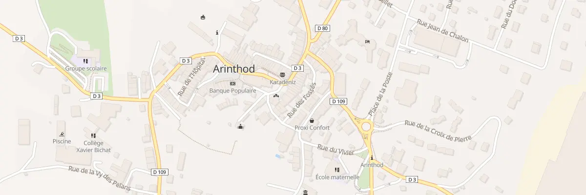 Plan du 2 Pl de l’Église à Arinthod