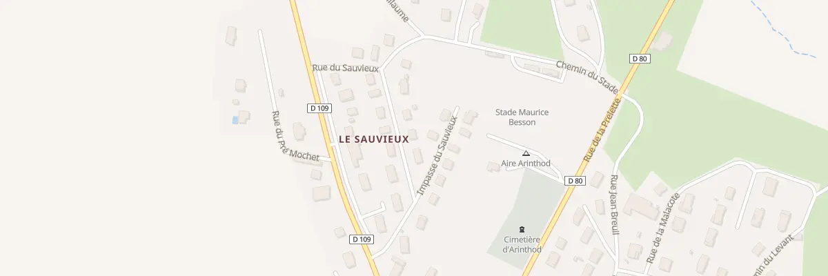Plan du 10 Rue du Sauvieux à Arinthod