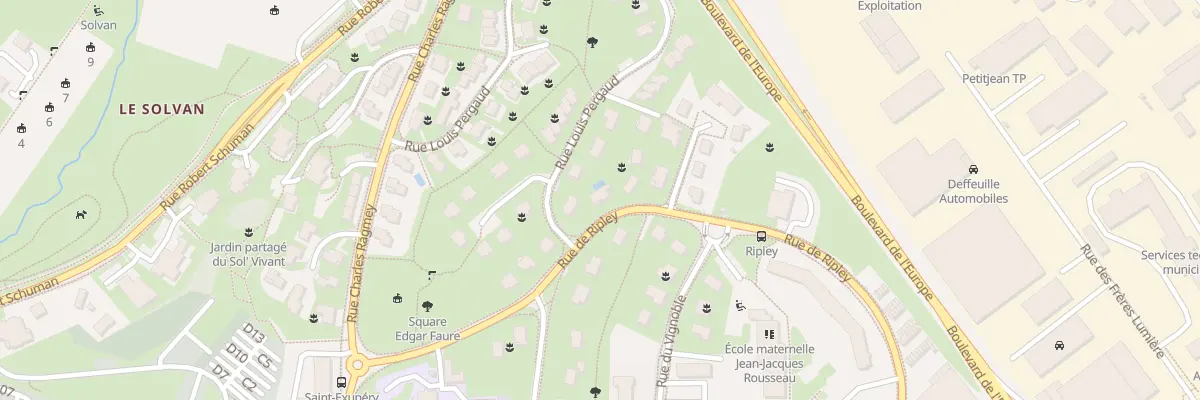 Plan du 8 Rue de Ripley à Lons-le-Saunier