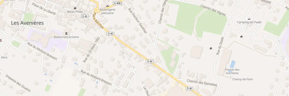 Plan du 10 Rue du Docteur Gautier aux Avenières Veyrins-Thuellin