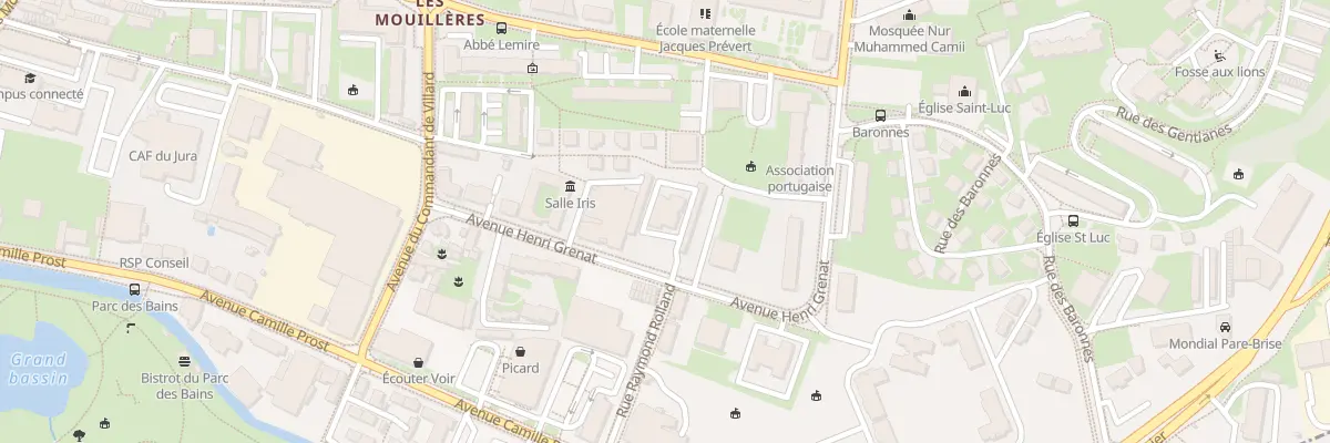 Plan du 11 Av Henri Grenat à Lons-le-Saunier