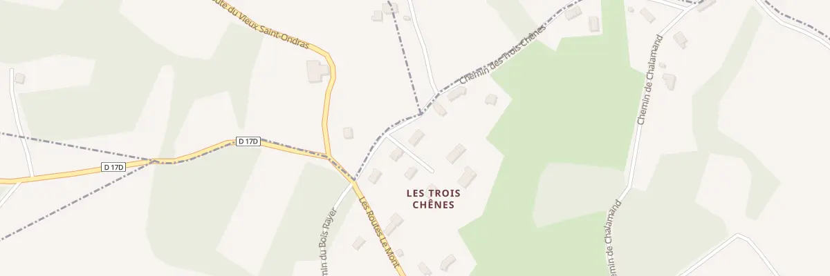 Plan de Aux Trois Chenes à Villages du Lac de Paladru