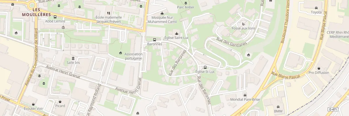 Plan du 20 Rue des Baronnes à Lons-le-Saunier