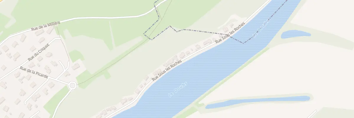 Plan du 33 Sous les Roches à Rochefort-sur-Nenon