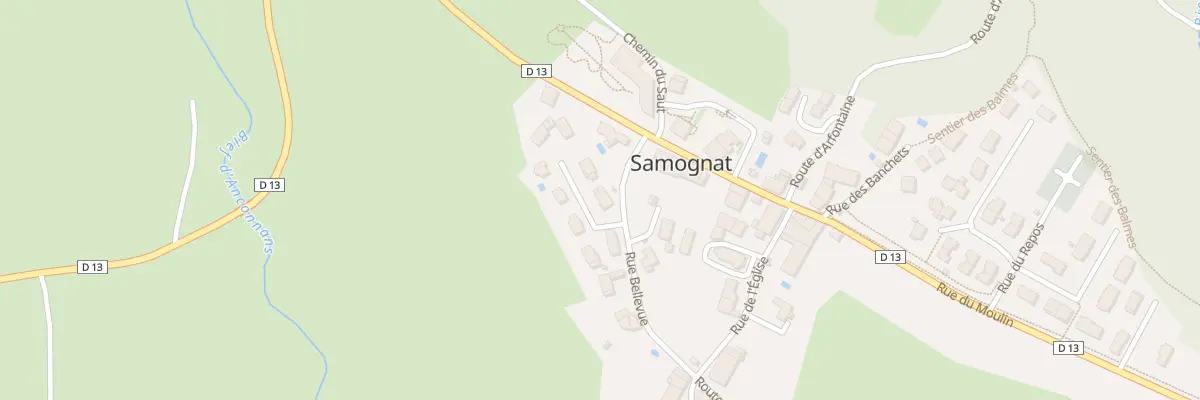 Plan du 2 Imp Bellevue à Samognat