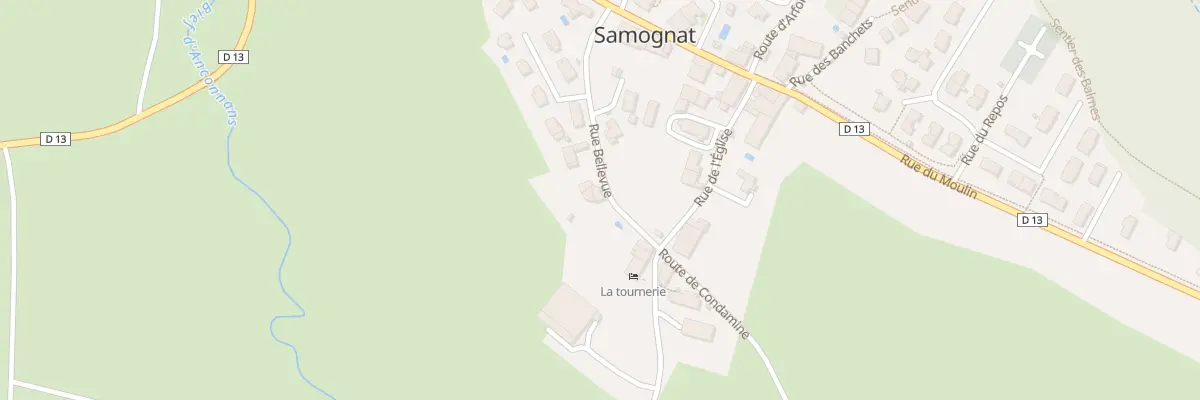 Plan du 6 Rue Bellevue à Samognat