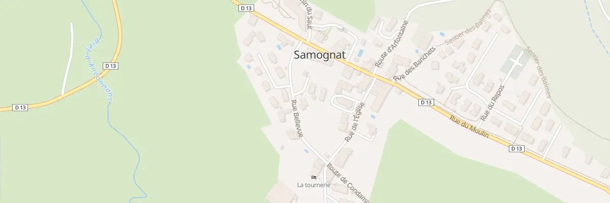Plan du 3 Rue Bellevue à Samognat