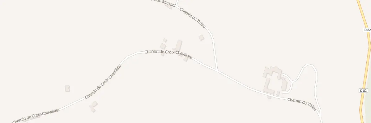 Plan du 1342 Chem de Croix Chevillate à Chimilin