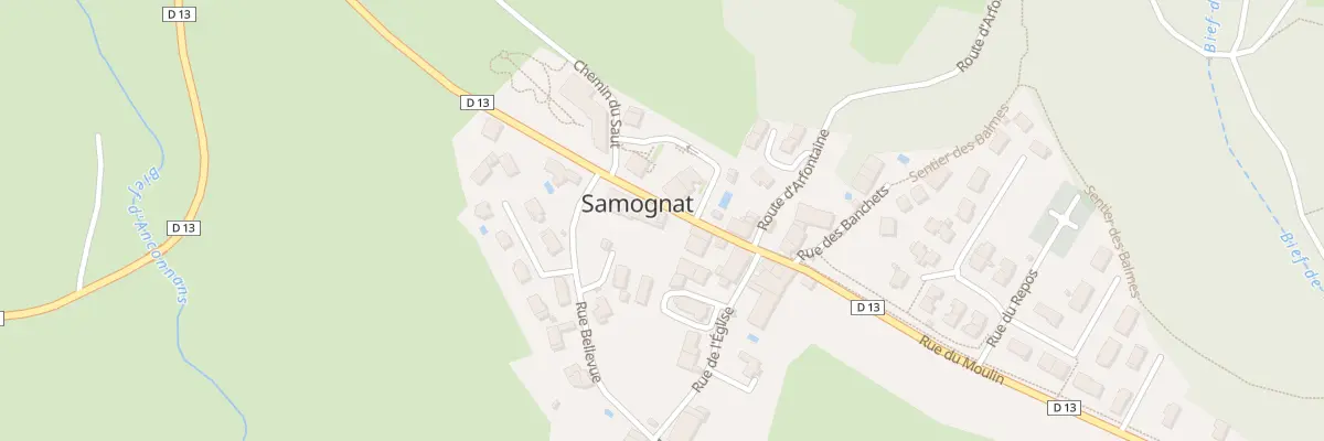 Plan du 10 Rue du Moulin à Samognat