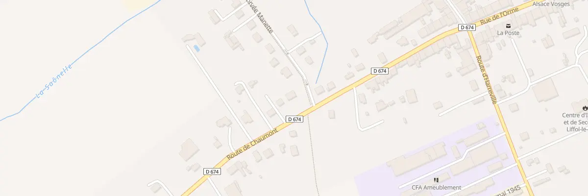 Plan du 2 Rte de Chaumont à Liffol-le-Grand