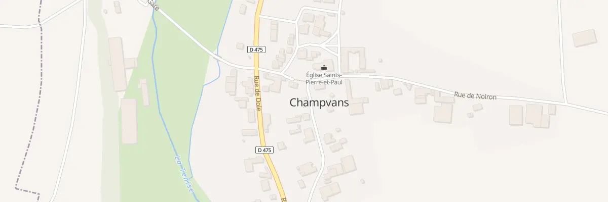 Plan du 12 Rue de l’Eglise à Champvans