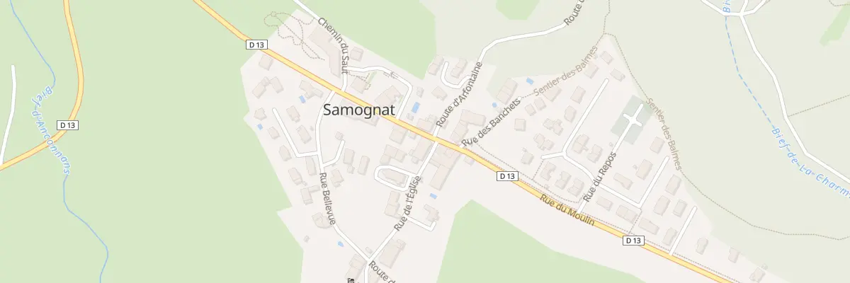 Plan du 16 Rue du Moulin à Samognat