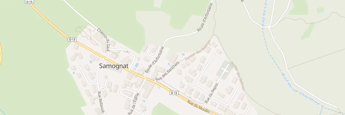 Plan du 9 Rue du Banchets à Samognat