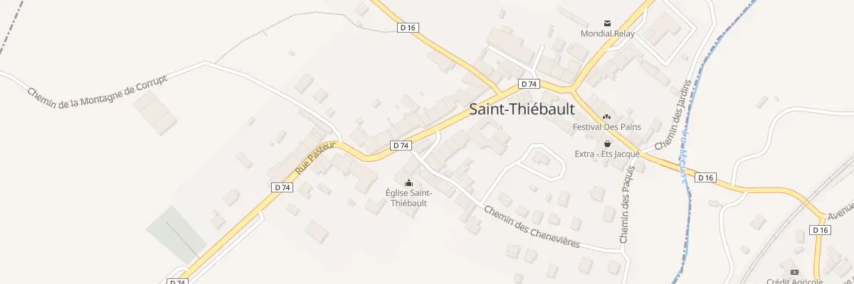 Plan du 2 Rue Jean Jaures à Saint-Thiébault