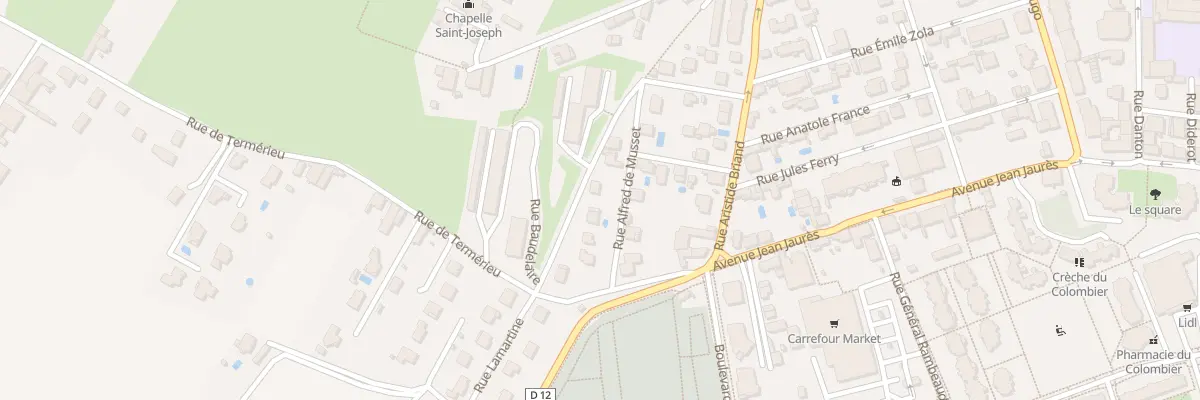 Plan du 14 Rue Alfred de Musset à Voiron