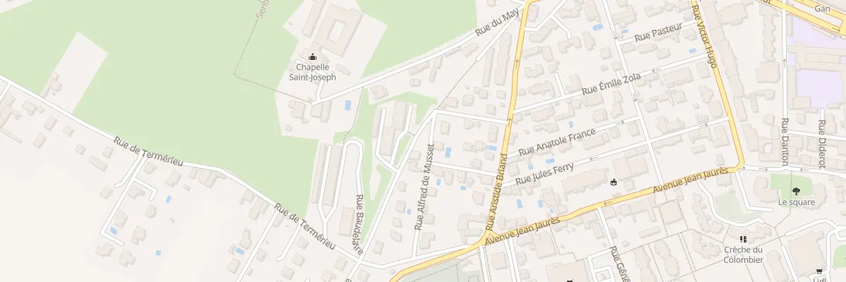 Plan du 10 Rue Alfred de Musset à Voiron