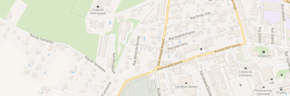 Plan du 5 Rue Alphonse Daudet à Voiron