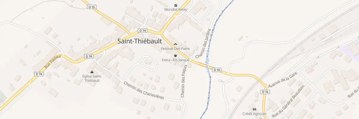 Plan du 12 Rue Paul Doumer à Saint-Thiébault