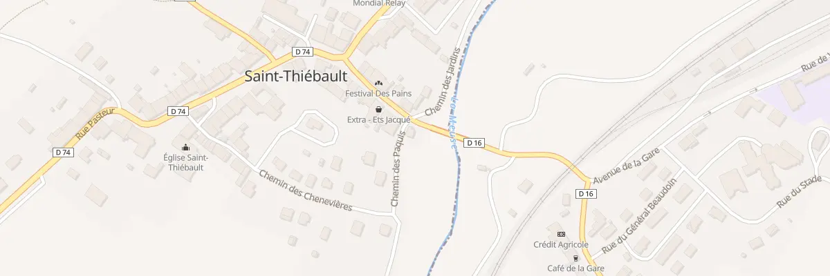Plan du 16 Rue Paul Doumer à Saint-Thiébault