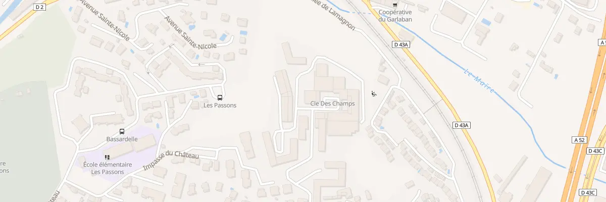 Plan du 9001 Res Cle des Champs à Aubagne