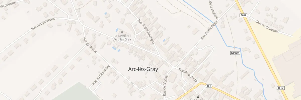 Plan du 2 Rue de la Gendarmerie à Arc-lès-Gray