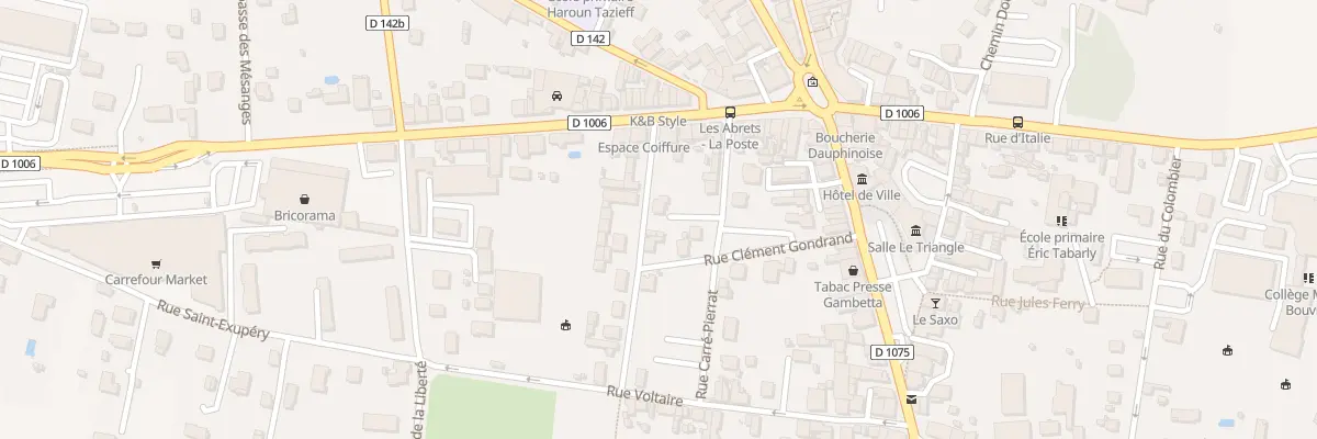 Plan du 75 Rue Pasteur aux Abrets en Dauphiné