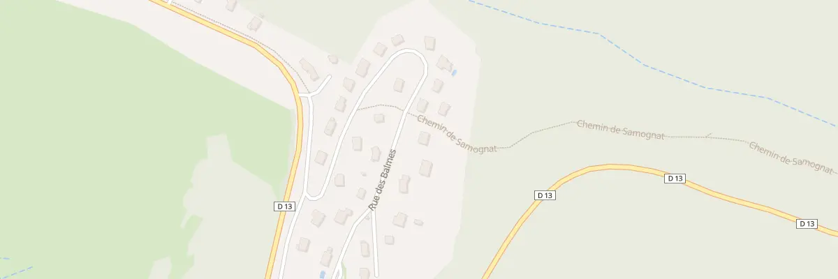 Plan du 25 Rue des Balmes à Samognat