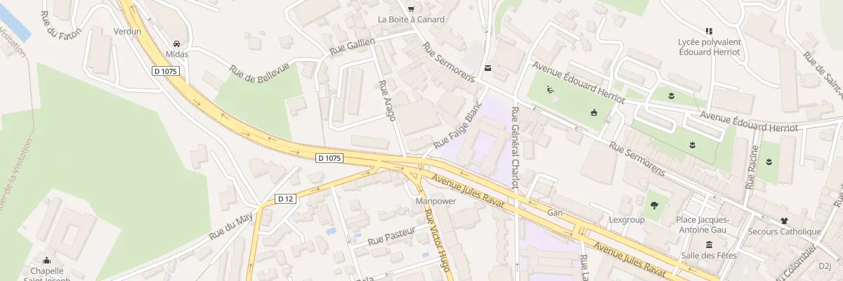 Plan du 1 Rue Faige-Blanc à Voiron