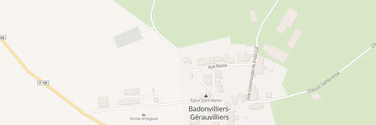 Plan du 1 Rue Basse à Badonvilliers-Gérauvilliers