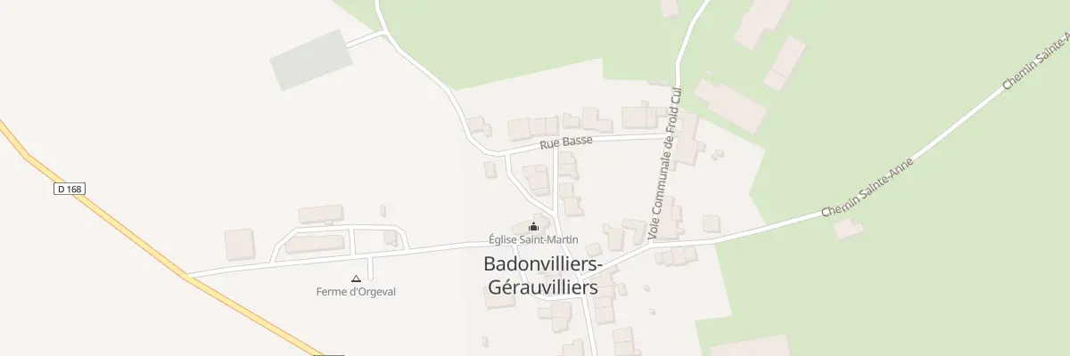 Plan du 1 Ptr Petite Rue à Badonvilliers-Gérauvilliers