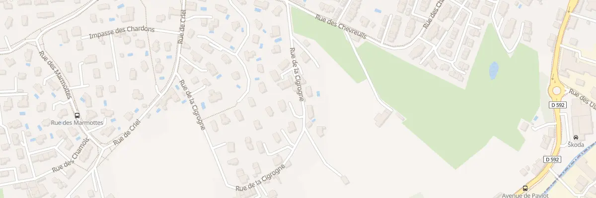 Plan du 9028 Rue de la Cigrogne à Voiron