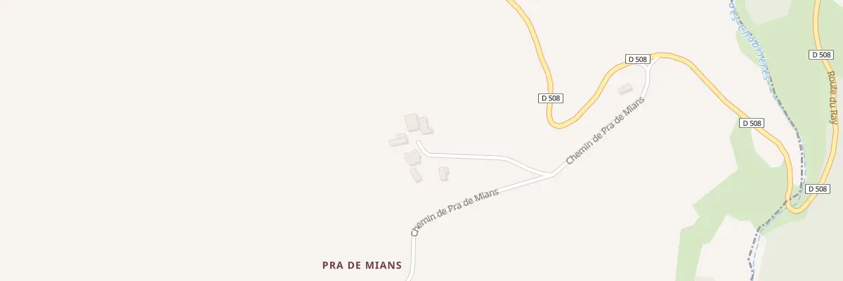 Plan du 5013 Pra de Means à Sorbiers