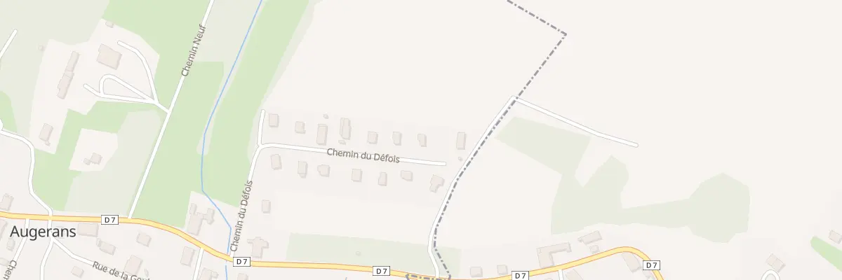 Plan du 13 Che du Défois à Augerans