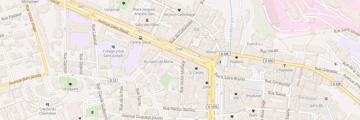 Plan du 16 Rue Lazare Carnot à Voiron
