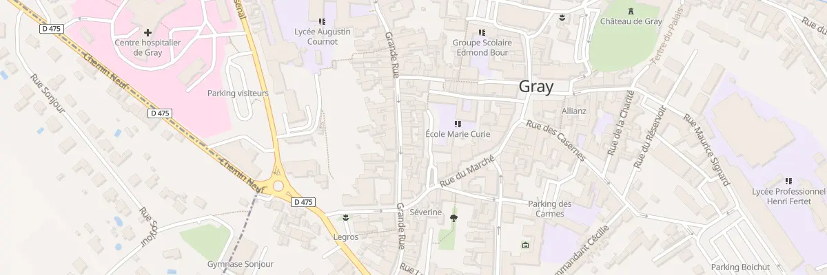 Plan du 38 Grande Rue à Gray