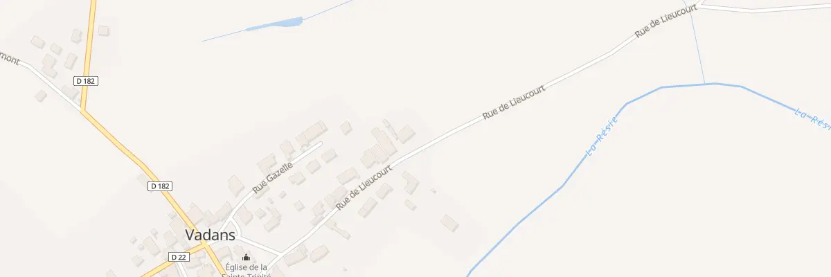 Plan du 5013F Rue de Lieucourt à Vadans