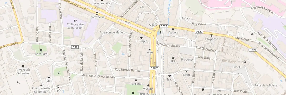 Plan du 1 Rue Lazare Carnot à Voiron