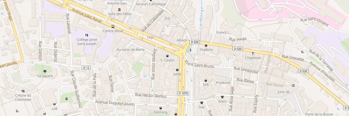 Plan du 2 Rue Lazare Carnot à Voiron