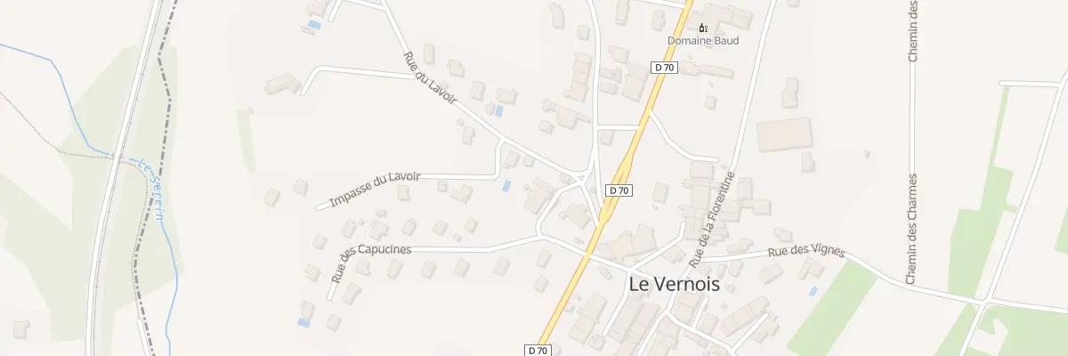 Plan du 75 Rue du Lavoir au Vernois