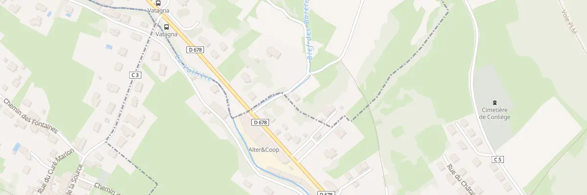Plan du 78 Rte de Conliège à Perrigny