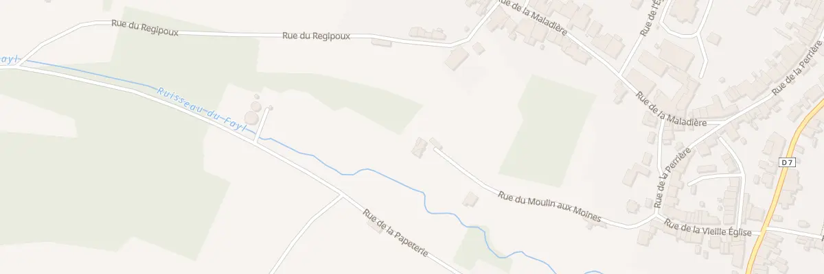 Plan du 7 Rue du Moulin aux Moines à Fayl-Billot