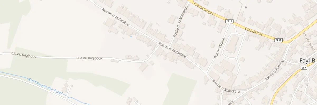 Plan du 34 Rue de la Maladiere à Fayl-Billot