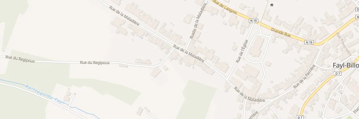 Plan du 36 Rue de la Maladiere à Fayl-Billot