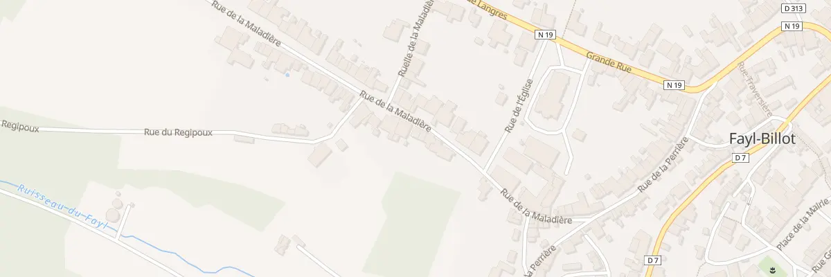 Plan du 42 Rue de la Maladiere à Fayl-Billot