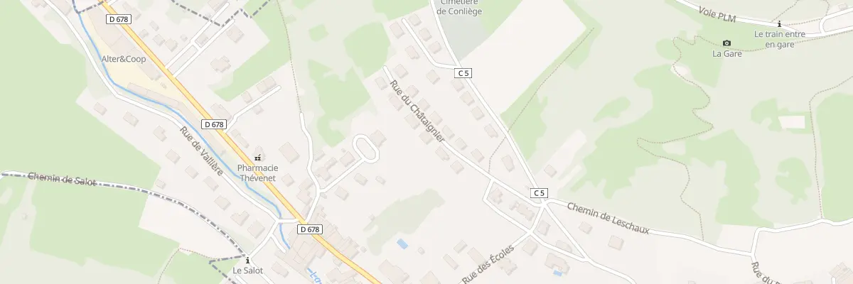 Plan du 7 Rue du Chataignier à Conliège