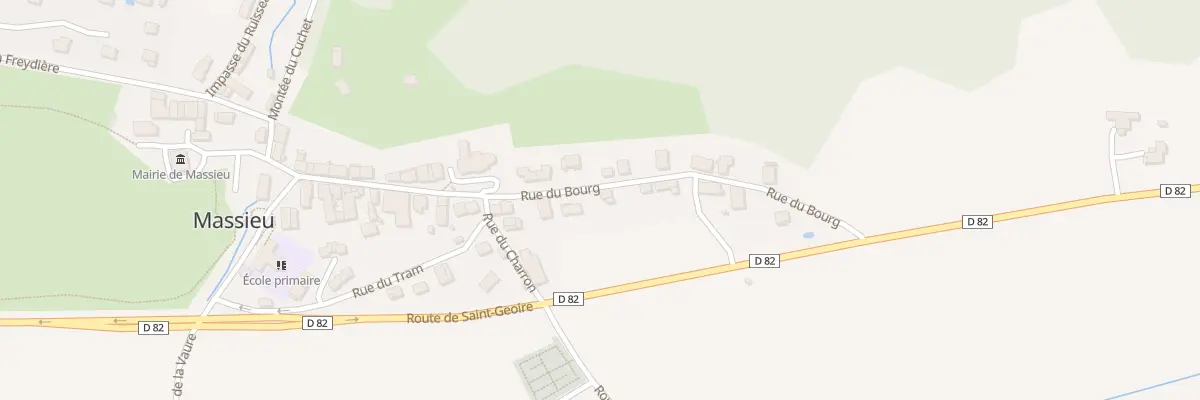 Plan du 250 Rue du Bourg à Massieu