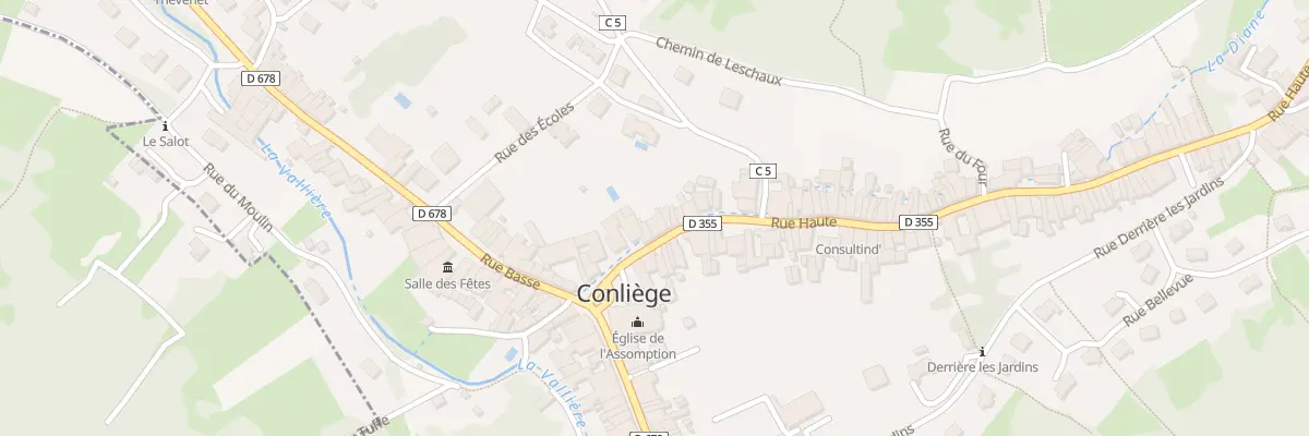 Plan du 13 Rue Haute à Conliège