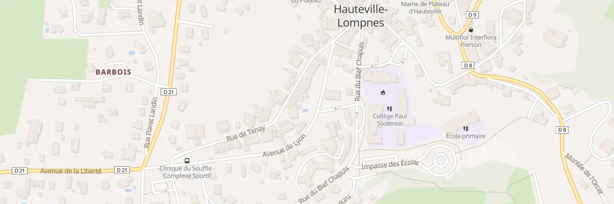 Plan du 105 Rue de Tenay à Plateau d’Hauteville