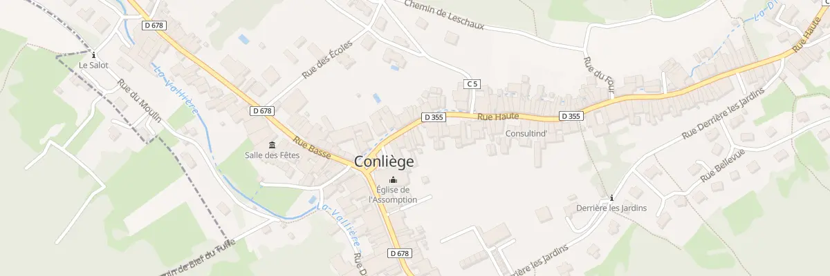 Plan du 8 Rue Haute à Conliège